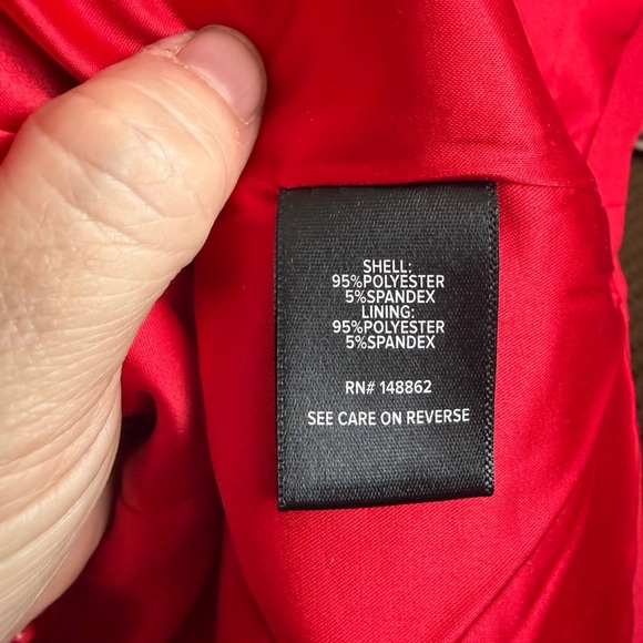 Torrid longline shawl collar crepe red blazer plus size 3X stunning - Picture 7 of 7